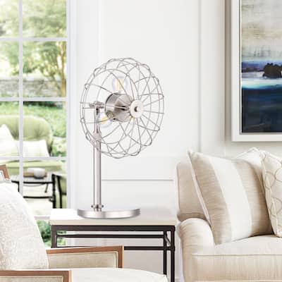 GetLedel 23-inch Industrial Nickel Table Lamp with Adjustable Height
