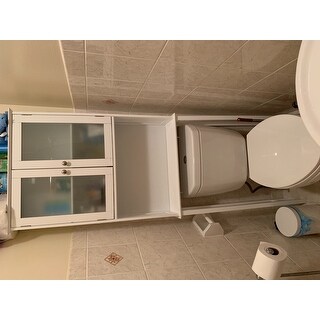 Kinbor Bathroom Organizer Over the Toilet Storage Shelf Bathroom Spacesaver Bathroom Cabinet Shelf