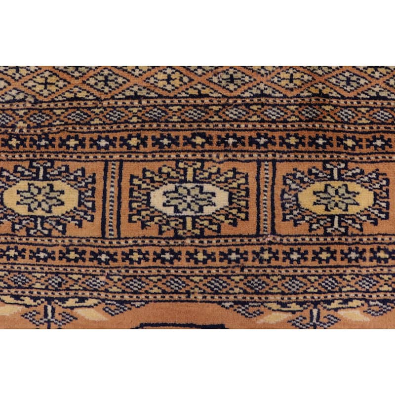 Rustic Bokhara Christensen Brown/Beige Hand Knotted Wool Rug - 4'0'' x 6'4''