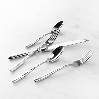 Fortessa Lucca Faceted 18/10 Stainless Steel Flatware