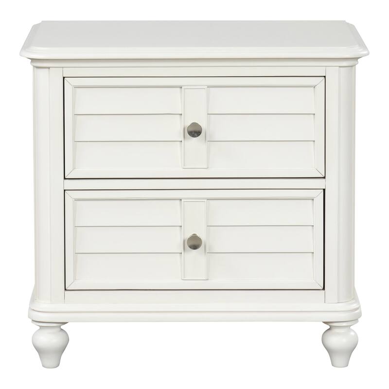 Furniture of America Skye 5-Piece Antique White Wood Panel Bedroom Set