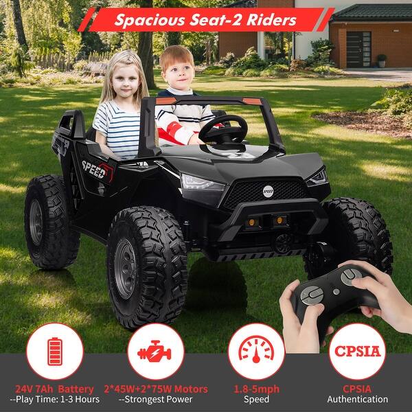slide 2 of 6, Ride On UTV car with Remote Control