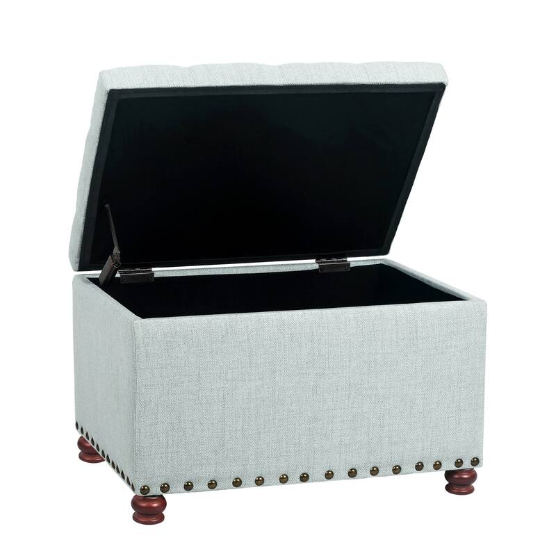 Adeco High End, Classy, Tufted Storage Bench, Ottoman Footstool