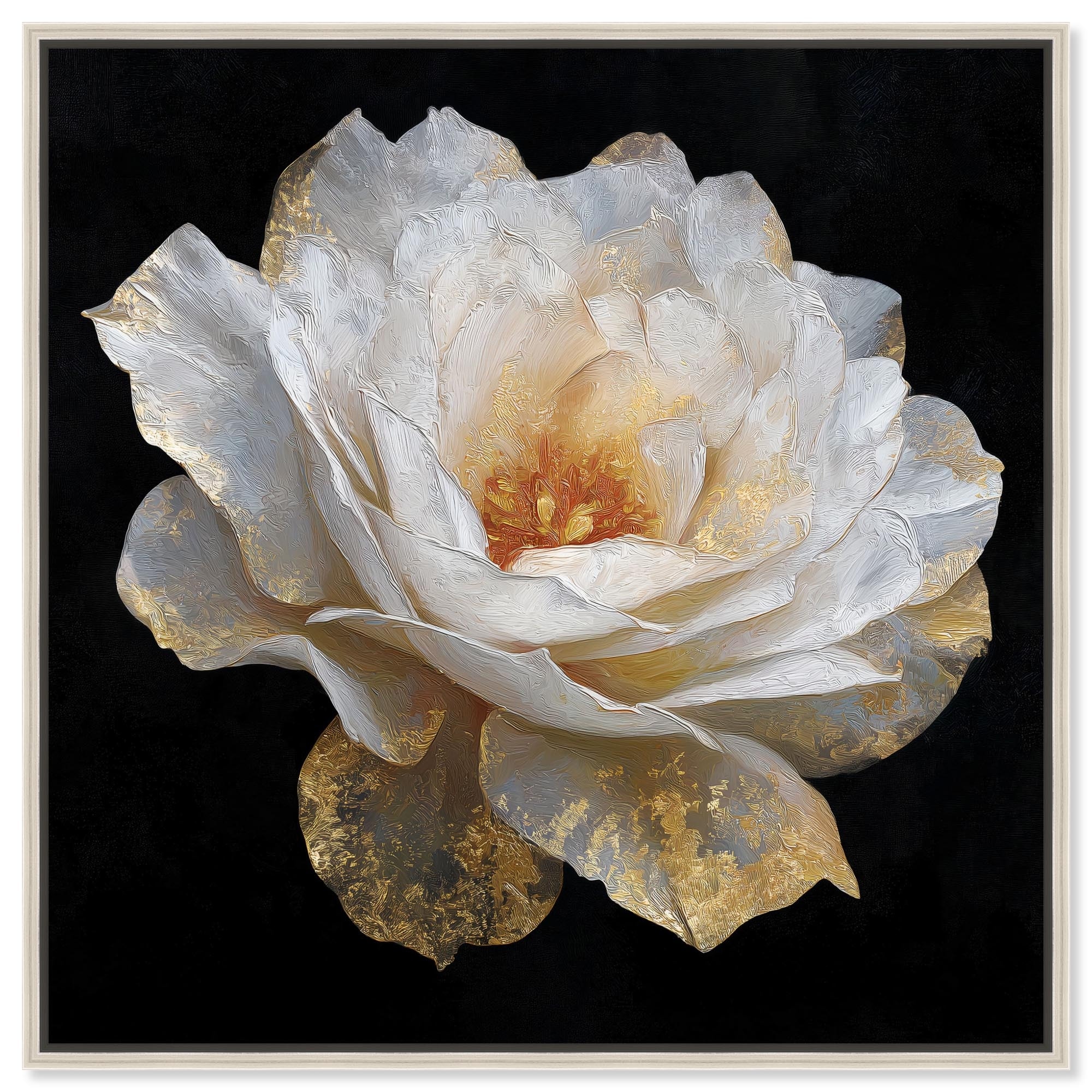 Golden Nocturne I Floral Wall Art Canvas Print by Art Remedy