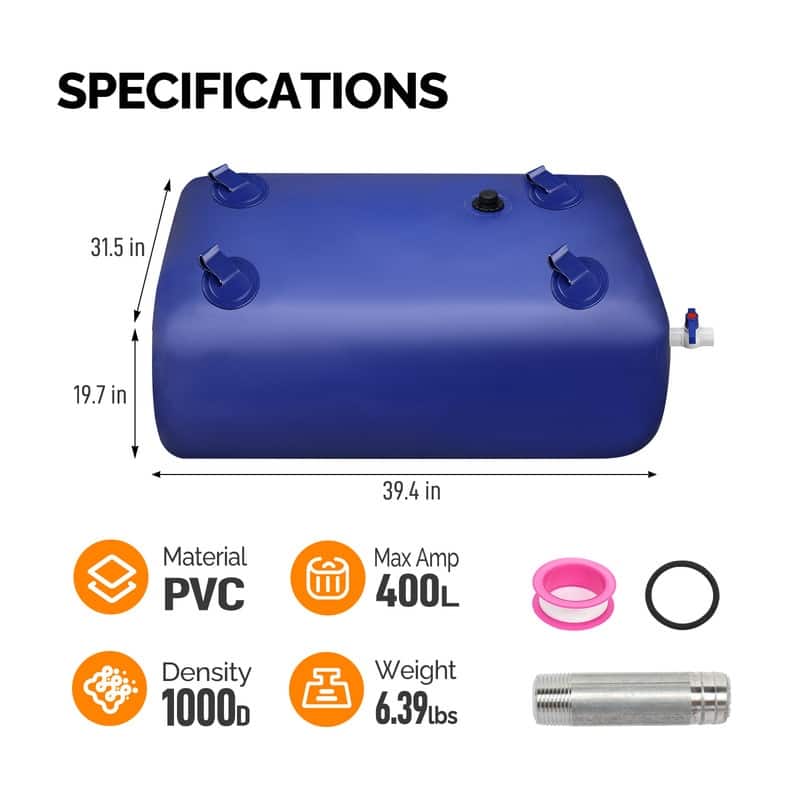 Blue Collapsible Water Bladder - 100GAL