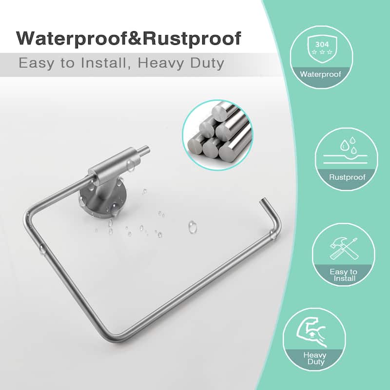 Wall Mounted Towel Ring Towel Holder in Stainless Steel