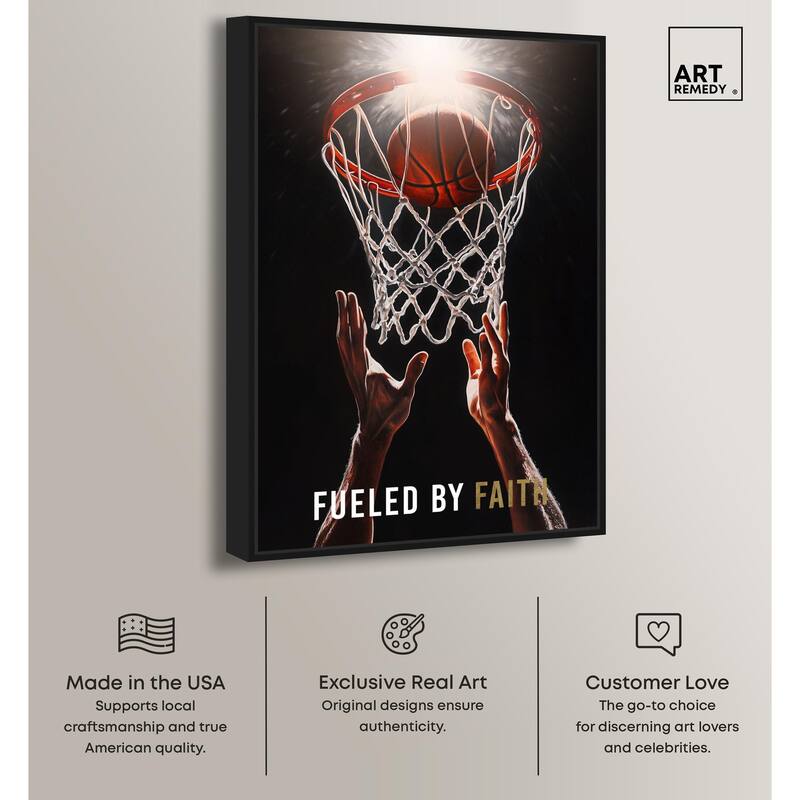 Fueled by Faith Basketball Canvas by Art Remedy