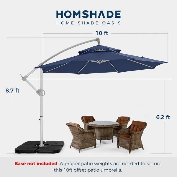 10 double layer patio umbrella Kingdom Double-sided Patio with Base Navy Blue Hawaiian Style Double Top Outdoor Umbrella with Breathable Straw Design Costway 10 Pieces Patio Wicker