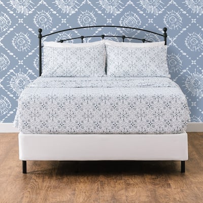 Chanasya Ceramic Print Ultra Soft Luxury Microfiber Sheet Set