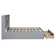 preview thumbnail 9 of 28, Full Size Platform Bed with Storage Headboard and 2-Drawers, Grey