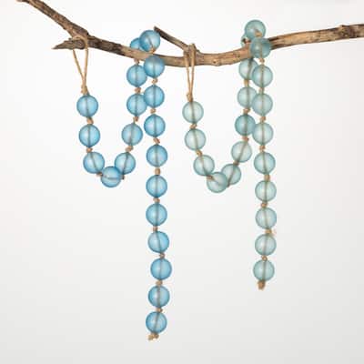 Sullivans 32.5 in. Glass Beaded Garland - Set of 2