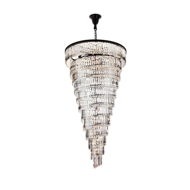 Indigo Home 48 inch spiral crystal chandelier