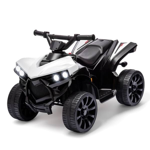 slide 2 of 26, Kids Electric ATV, 6V Ride on Toy Car with Music White