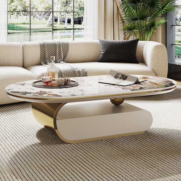 【Lrose】WTW　MARVERICKS COFFEE TABLE Amazon.com: Marble Coffee Table, Faux Marble Top Rectangular