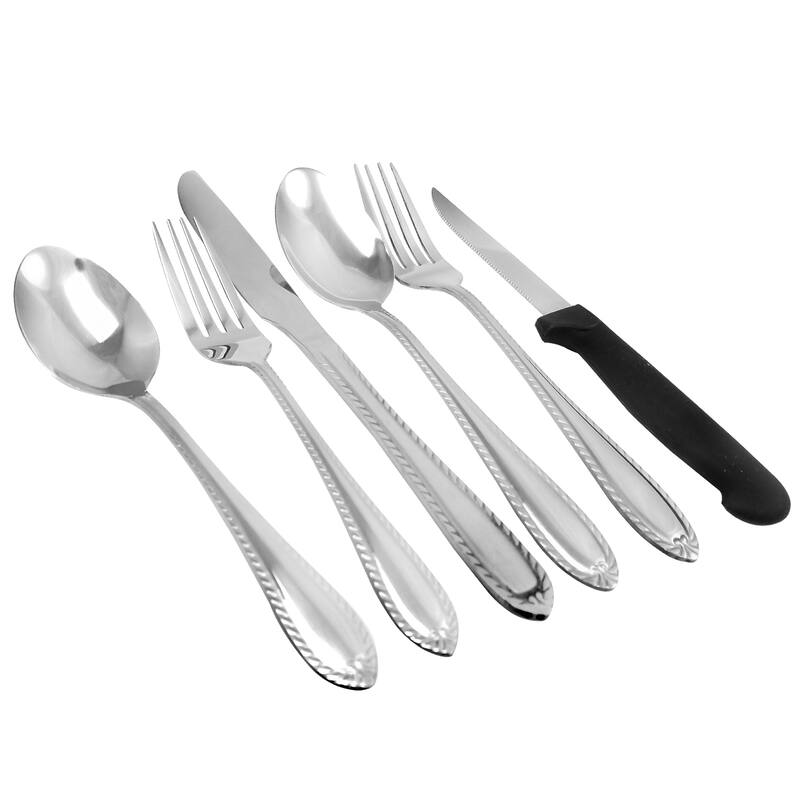 Uppingham Elite 55 Piece Ornate Handle Service For 8 Silverware Set