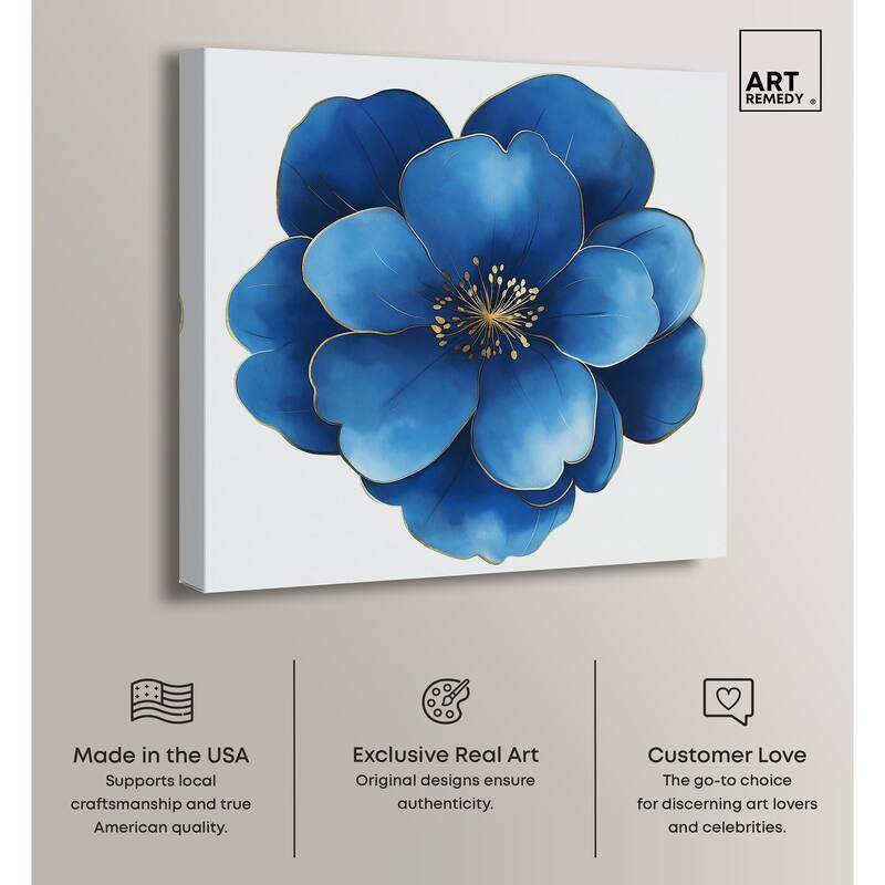 Blue Brilliance I Canvas by Art Remedy, Gallery Wrapped
