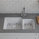 preview thumbnail 2 of 6, Lexicon Platinum Quartz 60/40 Double Bowl Kitchen Sink