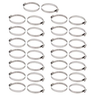 30Pcs 52-76mm Clamping Range 10mm Width Stainless Steel Hose Clamp ...