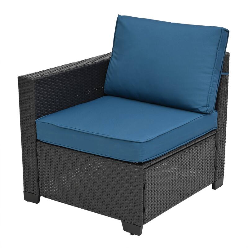 10 Piece Outdoor Furniture Set, Patio Rattan Sectional Sofa Set, All-Weather Conversation Set with Cushions and Coffee Table