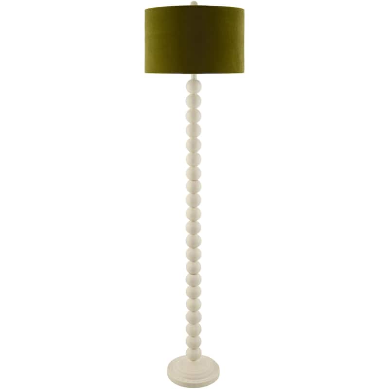 Livabliss Zelda Traditional Accent Floor Lamp - 67"H x 16"W x 16"D - White/Green