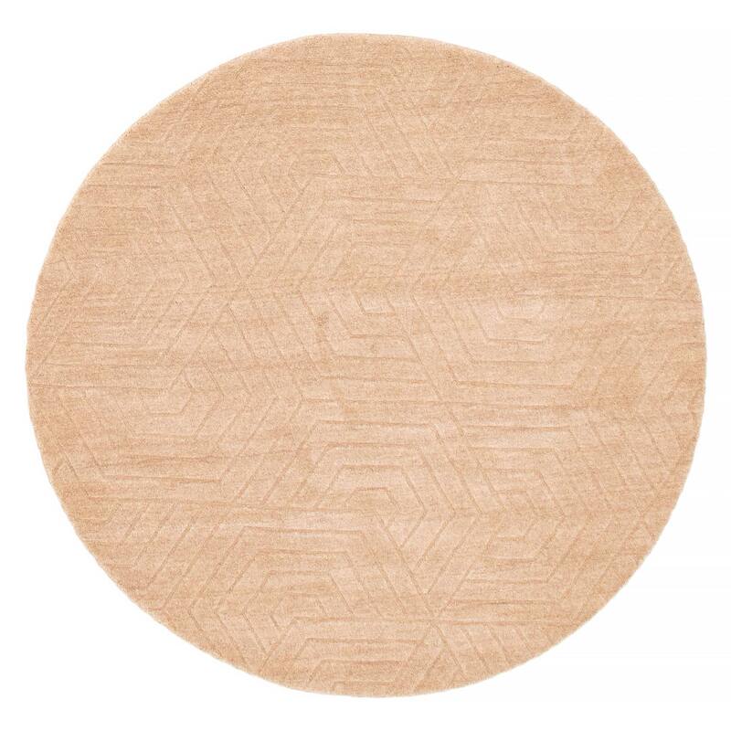 Kashkuli Gabbeh Tan Rug 5'4" x 5'4" - 5'4 x 5'4 - Tan - 5'4 x 5'4