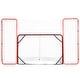 preview thumbnail 1 of 12, Hockey Goal with Backstop and Targets Street Steel Hockey Net White/Red White - 72inch