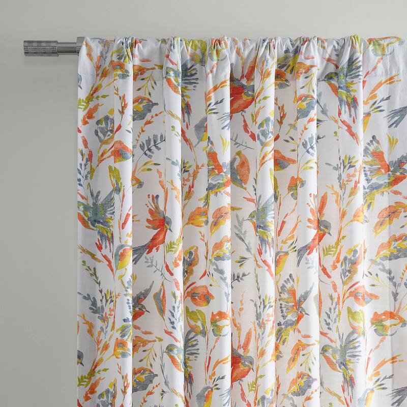 Exclusive Fabrics Textured Cotton Printed Curtains for Bedroom and Living room (1 Panel)