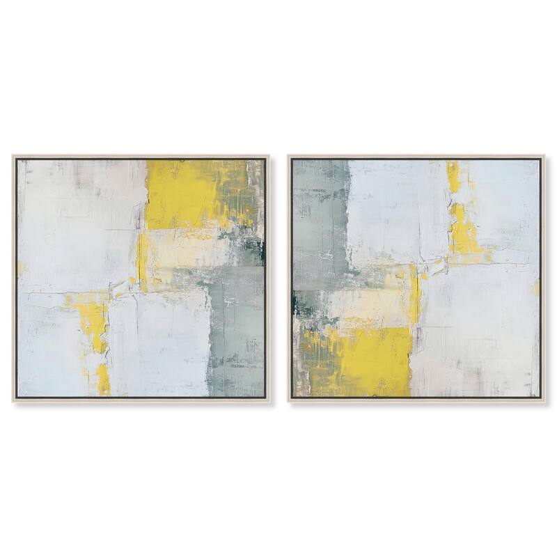 Simple Golden Butterfly Canvas by Art Remedy - 24" x 24" - Gold