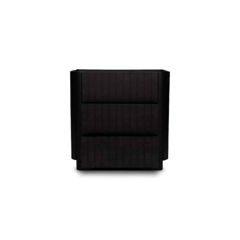 Aurelle Home Poete Solid Acacia Wood 3-Drawer Chest