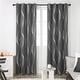 preview thumbnail 48 of 112, Deconovo Silver Wave 52 Width Curtain Panel Pair (2 Panel) W52"x L45" - Dark Grey