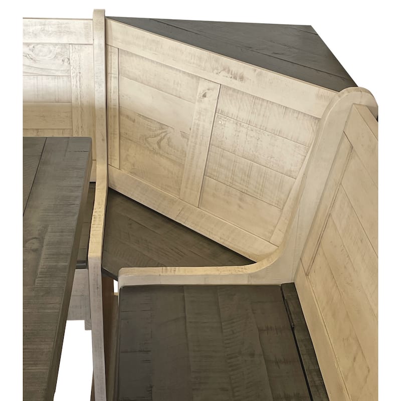 Modern Dining Bench Seating Set - Kitchen Corner Booth Table with Storage