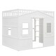 preview thumbnail 19 of 56, Full Size Solid Wood House Loft Bed with Ladder