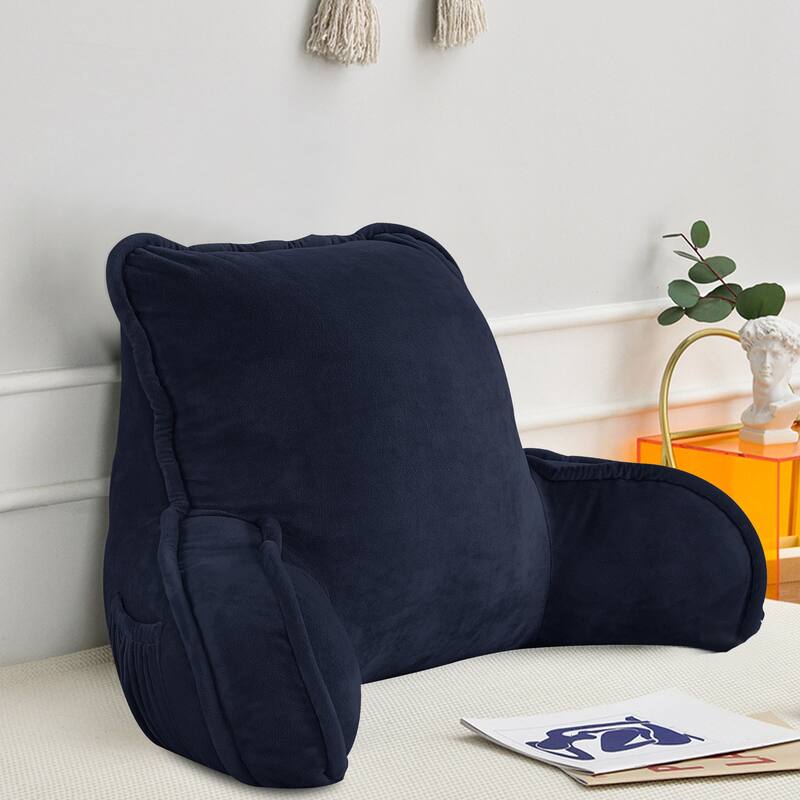 Super soft Lounger Need Assembly Bedrest Reading Pillow - Navy