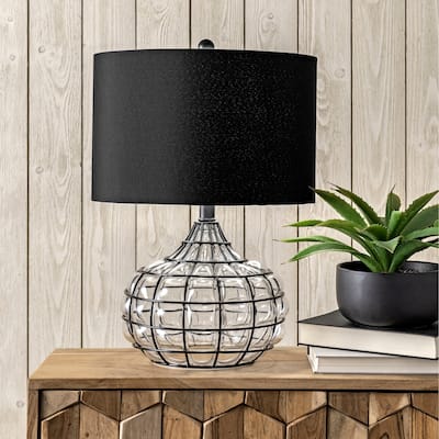 Nuloom Newburgh 20" Glass Table Lamp - 14"W x 14"D x 20"H