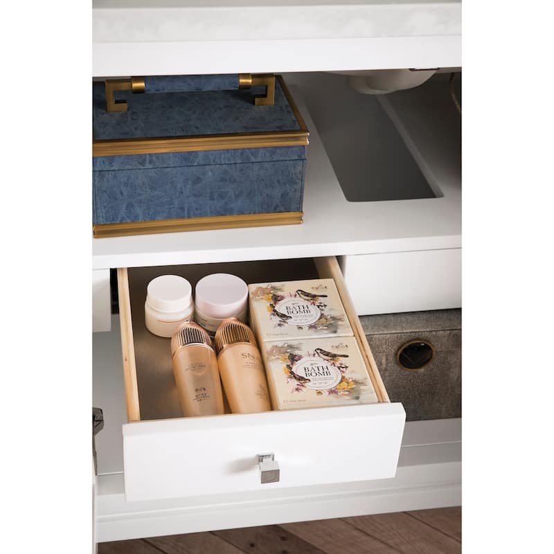 James Martin Vanities Athens 72" Double Vanity Cabinet, Glossy White