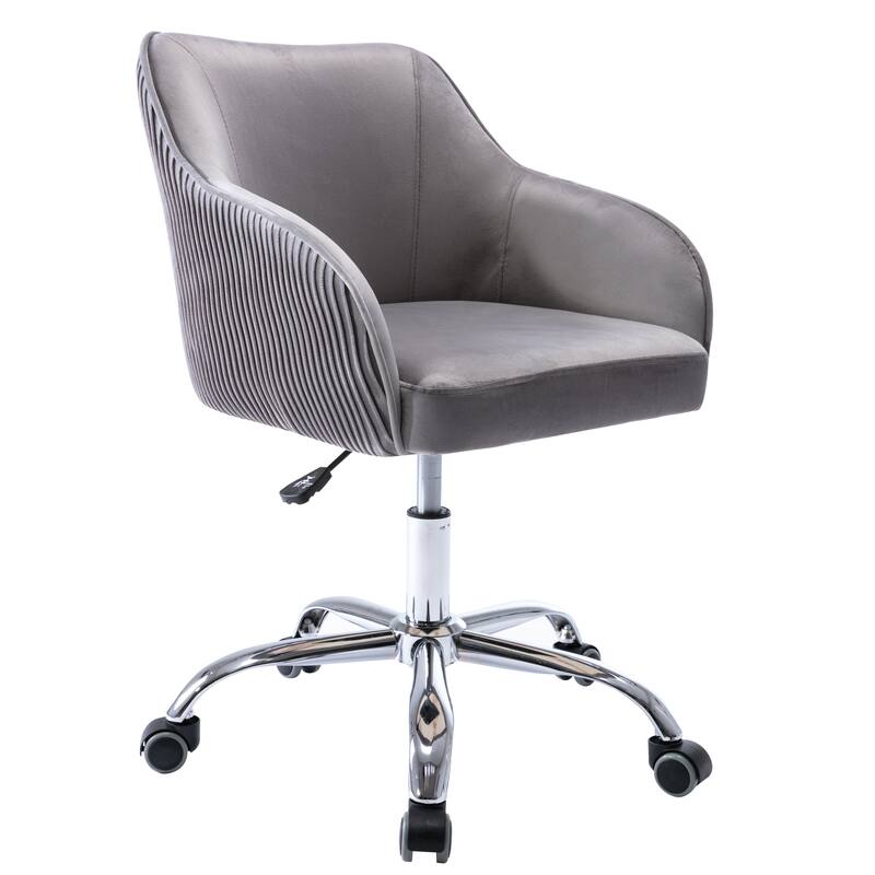 Corvus Braff Velvet Upholstered Adjustable Ergonomic Office Chair