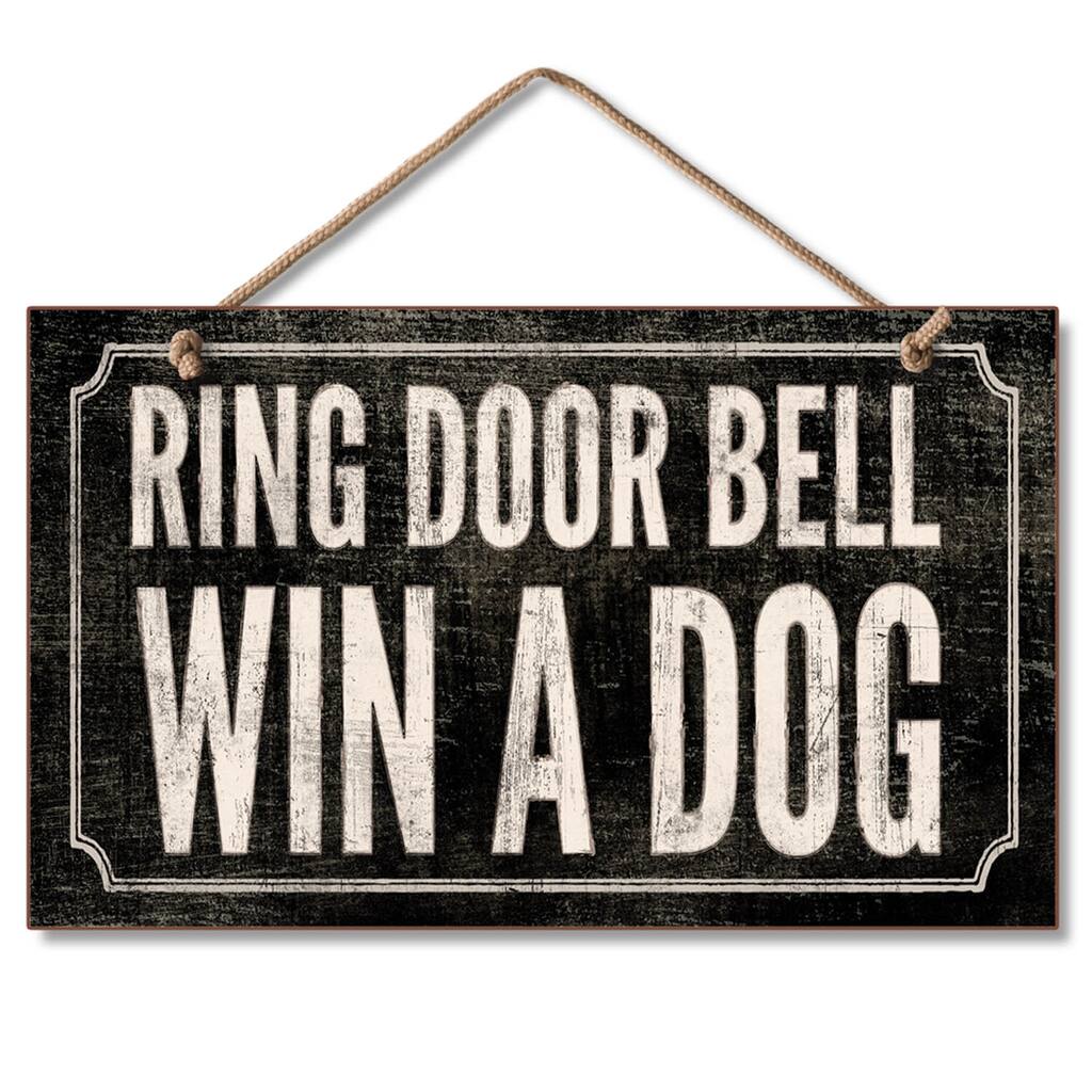 Hanging Wood Sign - Ring Doorbell