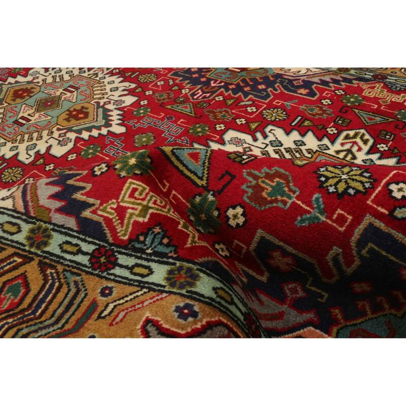 ECARPETGALLERY Hand-knotted Kayseri Vintage Red Wool Rug - 3'4 x 4'10