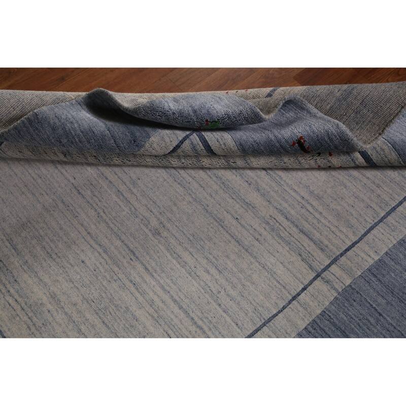 Gabbeh Indian Area Rug Hand-Knotted Tribal Beige Wool Carpet - 5'5" x 7'7"