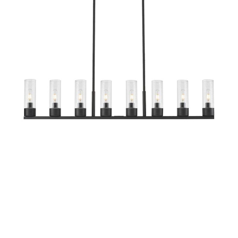 Innovations Lighting 617-8I-11-48 Boreas Linear Boreas 8 Light 48" - Matte Black / Seedy