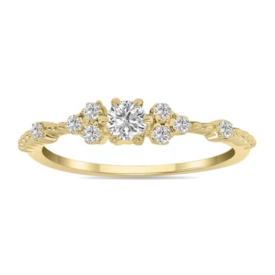 Marquee 1/3 CTW Lab Grown Diamond Ring in 10K Yellow Gold (F-G Color, VS1- VS2 Clarity)