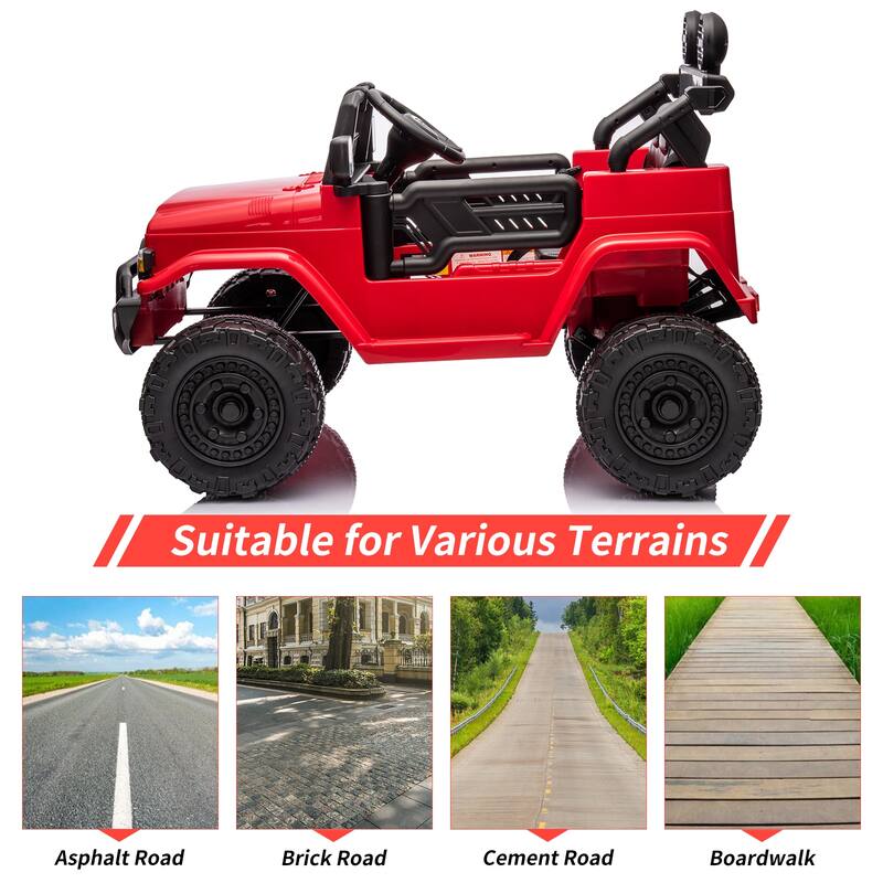 12V Ride on Truck Car, 7AH Licensed Toyota Ride on Car, Battery Powered Kids Car, EVA Tires, Ride On Toy for Kids