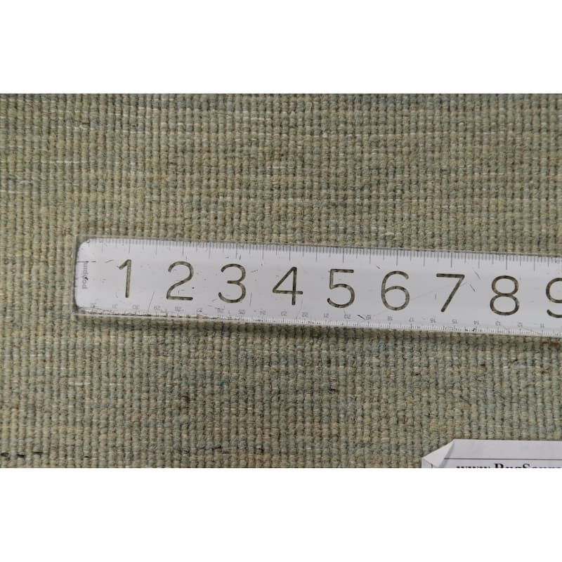 Gabbeh Modern Foyer Rug Hand-Knotted Solid Wool Carpet - 2'8"x 4'1"