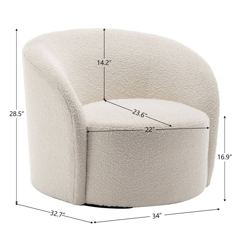 KINWELL 34" Wide Upholstered Swivel Accent Barrel Chair (Set of 2)
