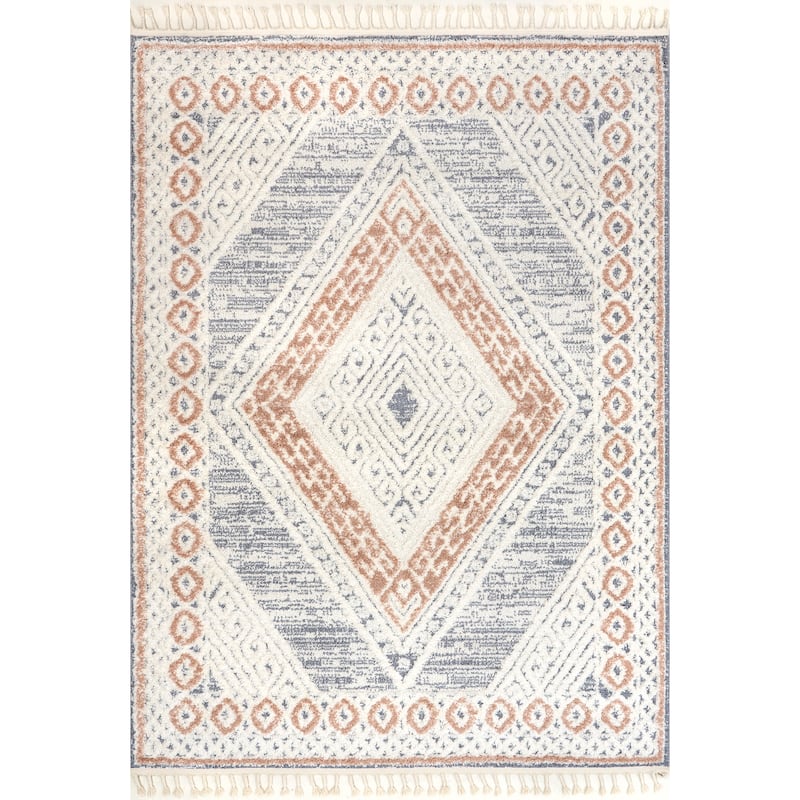 Nuloom Acacia Raised Diamond Tasseled Area Rug