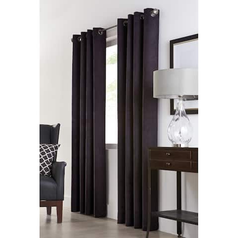 Thermaplus Navar Total Blackout Woven Faux Suede Curtain Panel