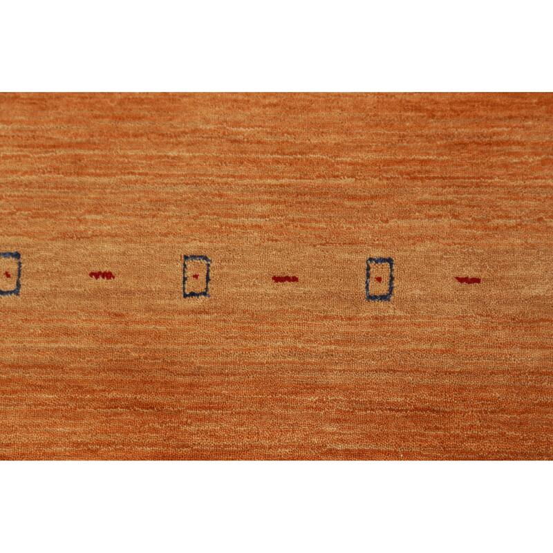 Hand Knotted Oriental 100% Wool Carpet Tribal Animal Pictorial Oranges & Rust Gabbeh Area Rug - 4' 10'' X 3' 0''