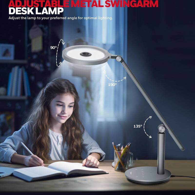 Honeywell H6 LED Desk Lamp – 800LM Dimmable, Touch Control with Timer