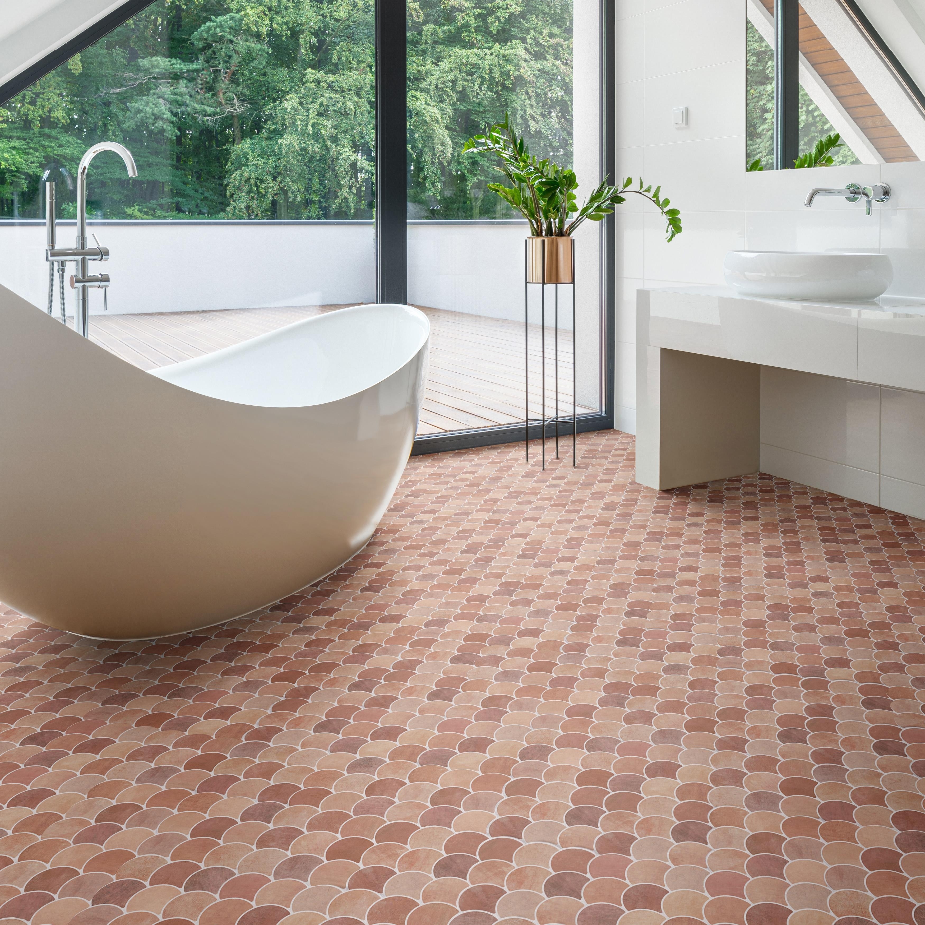 klowes 35x9 precelain tile Merola Scala Cotto 12-1/8