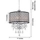 preview thumbnail 3 of 5, Indoor 4-light Chrome/ Crystal/ Metal Bubble Shade Chandelier